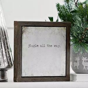 Jingle All the Way Framed Tabletop Canvas Block 6x6